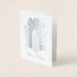 Glad helg jul Hanukkah Paket Gift Bow Folierat Kort<br><div class="desc">Kortet har en originalmarkörillustration av en omsluten presentlåda med en båge överst och GLAD HELG i ett roligt-teckensnitt. Ser du inte vad du är tittar för? Behöver du hjälp med anpassning? Klicka på "rebeccaheartsny" (hörnet på den övre högerna) och "kontakta den här designern" för att få något skapat för dig!...</div>