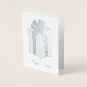 Glad helg jul Hanukkah Paket Gift Bow Folierat Kort