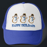 Glad helg jul Hanukkah Snögubbe Winter Keps<br><div class="desc">Hat har en originalmarkörillustration av en sockerkaka för snögubbe,  med GLAD HELG i ett typsnitt för roligt. Perfekt för Hanukkah och helgdag jul! Ser du inte vad du är tittar för? Behöver du hjälp med anpassning? Klicka på "kontakta den här designern" för att få något skapat för dig!</div>