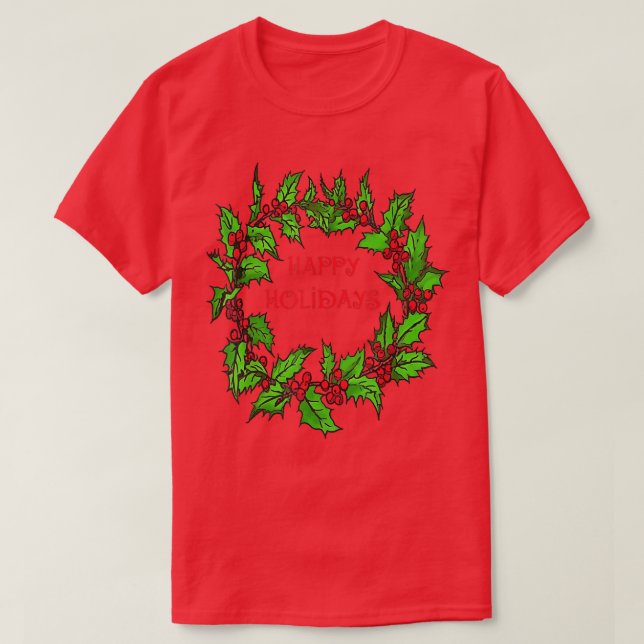 Glad helg jul Holly Wandan T Shirt (Design framsida)
