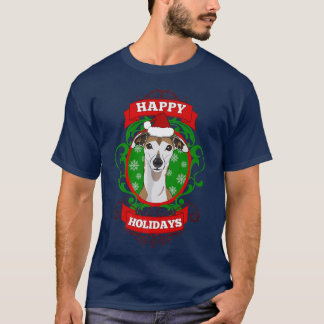 Glad helg jul Hund älskare Santa Hat T Shirt