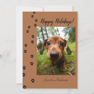 Glad helg Jul Hund Pet Photo Julkort