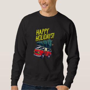 Glad helg-jul lång ärmad tröja