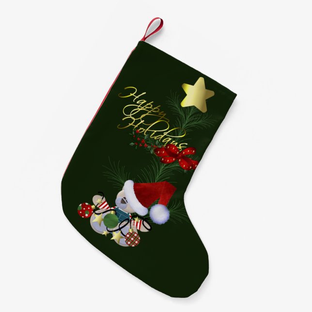 Glad helg-jul liten julstrumpa (Framsidan (Hängande))