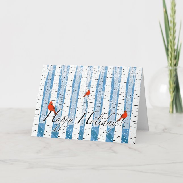Glad helg jul med kardinaler i Birch (Framsida)