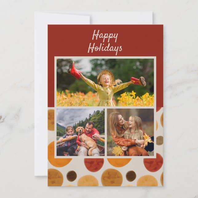 Glad helg Jul Modern Watercolor 3 Photo (Framsida)