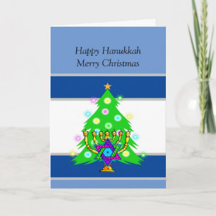 Glad helg jul och Hanukkah Kort