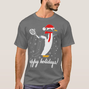 Glad helg jul Penguin Tennis Player Spo T Shirt