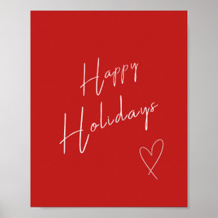 Glad helg Jul Red Poster