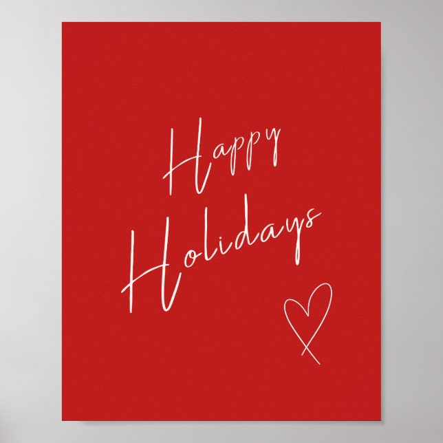 Glad helg Jul Red Poster (Framsidan)