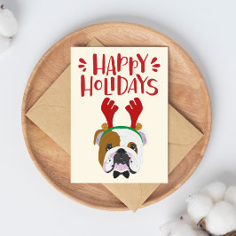 Glad helg - Jul till Cute English Bulldog Vykort