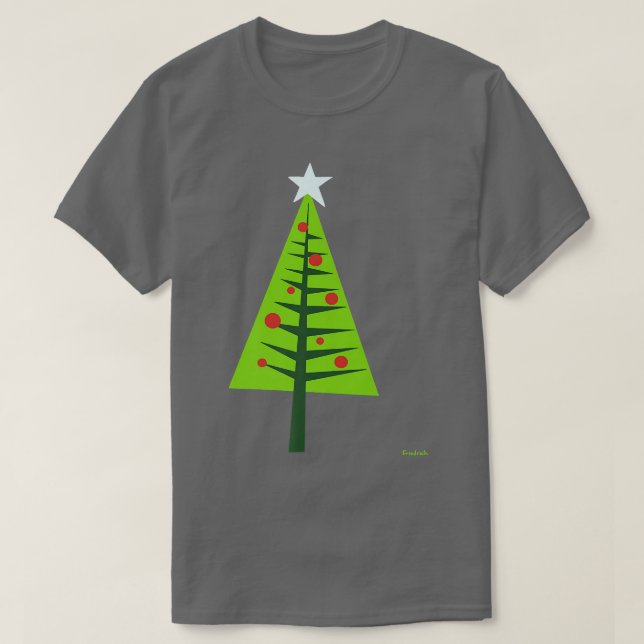 Glad helg Julafton Träd T Shirt (Design framsida)
