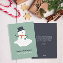 Glad helg-julen Smälter Snögubbe Cute