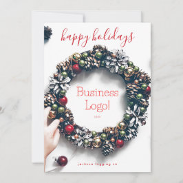 "Glad helg" Julfoto Garland Wandeand Julkort