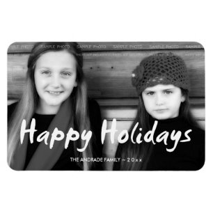 Glad helg julfoto Helgdag Önskemål Roligt Magnet