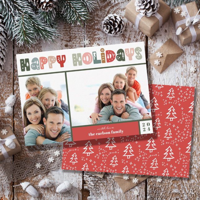 Glad helg julfoto julkort (Skapare uppladdad)