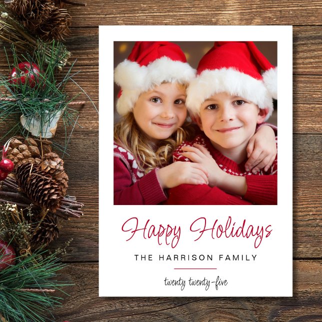 Glad helg julfoto julkort (Share the love and warmth of the season with your personalized photo Christmas card)