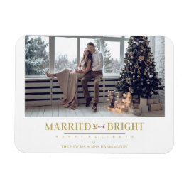 Glad helg julgift och Marry Newlyweds Magnet