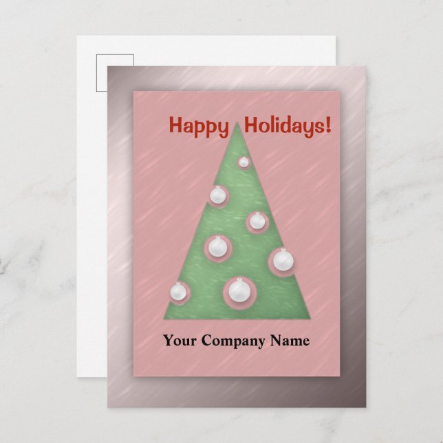 Glad helg Julgran Business Personalize (Fram/baksida)