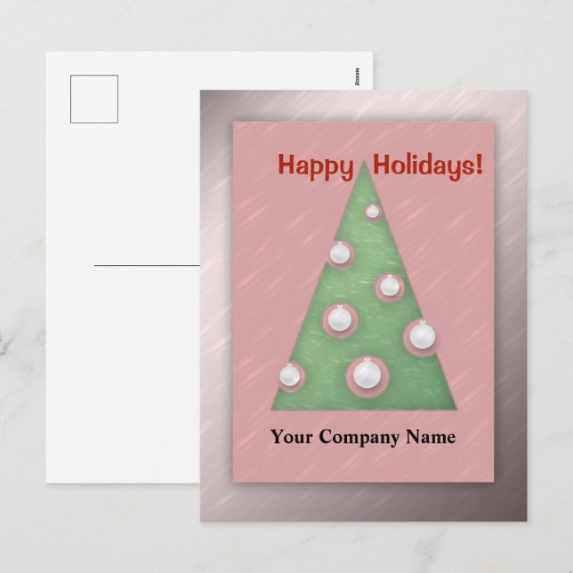Glad helg Julgran Business Personalize (Fram/baksida)
