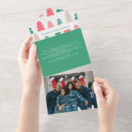 Glad helg Julgran Mönster-kort
