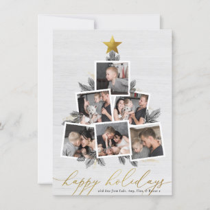 Glad helg   Julgran Photo Collage Julkort