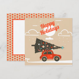 Glad helg Julgran-platta kort