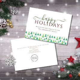 Glad helg Julgranar Corporate Logotyp Julkort