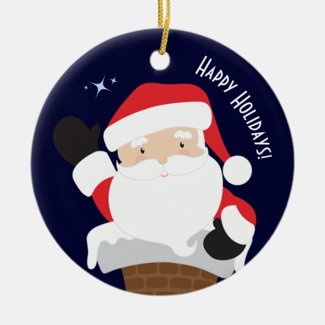 Glad helg julgransprydnad keramik (Framsidan)