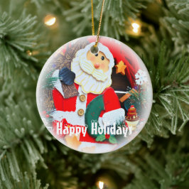 Glad helg julgransprydnad keramik