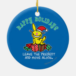 Glad helg julgransprydnad keramik