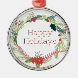 Glad helg julgransprydnad metall