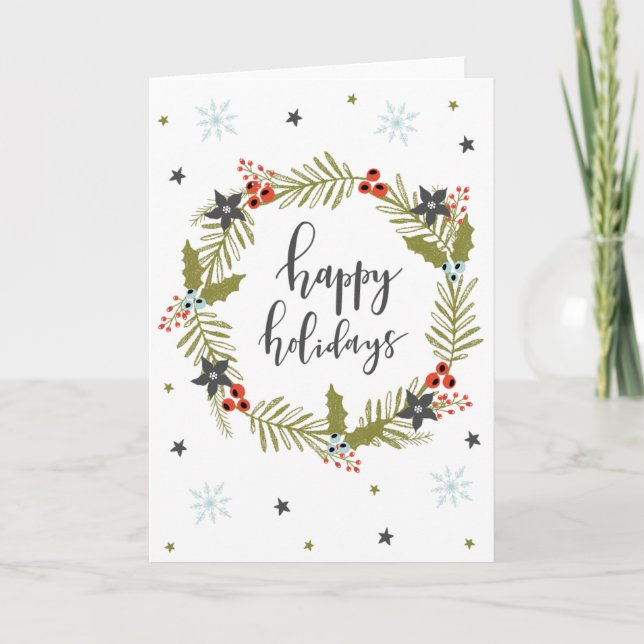 "Glad helg" julhälsningskort Helgkort (Framsida)