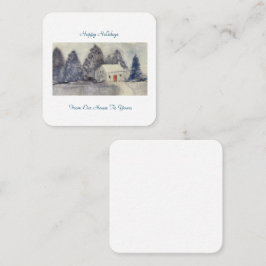 Glad helg julhus anteckningskort