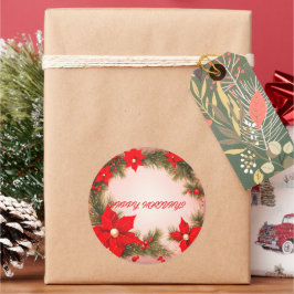 Glad helg julklapp runt klistermärke