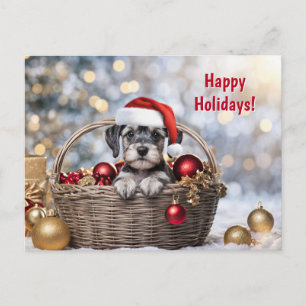 Glad helg-julklappen Schnauzer Puppy Helg Vykort