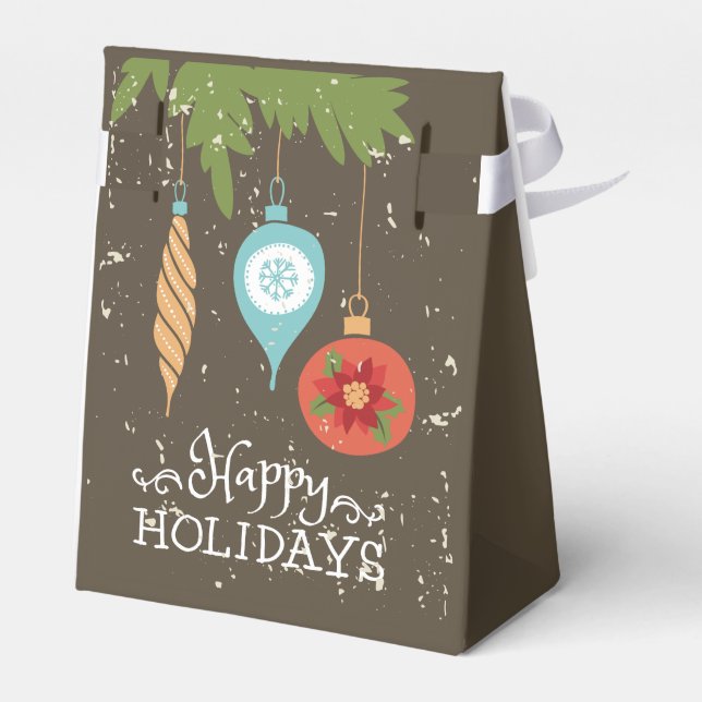Glad helg julprydnad dekorativt presentaskar (Baksidan Sidan)