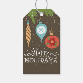 Glad helg julprydnad dekorativt presentetikett