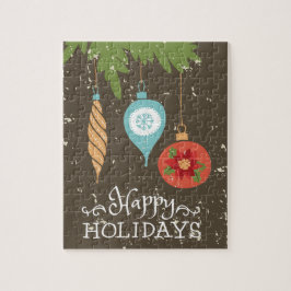 Glad helg julprydnad dekorativt pussel