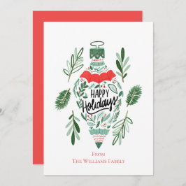 Glad helg julprydnad julkort