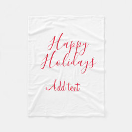 Glad helg Julröd kalligrafi enkel mi Fleecefilt
