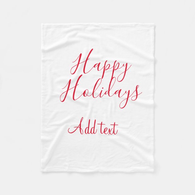 Glad helg Julröd kalligrafi enkel mi Fleecefilt (Framsidan)