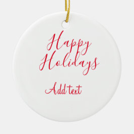 Glad helg Julröd kalligrafi enkel mi Julgransprydnad Keramik