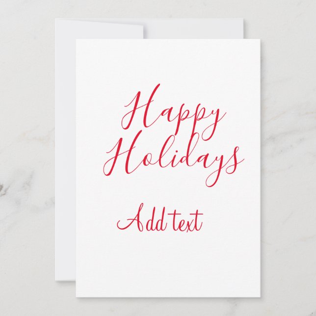 Glad helg Julröd kalligrafi enkel mi Julkort (Framsida)