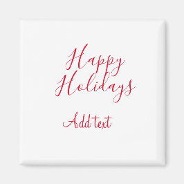 Glad helg Julröd kalligrafi enkel mi Magnet