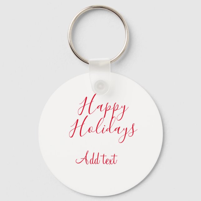 Glad helg Julröd kalligrafi enkel mi Nyckelring (Framsida)