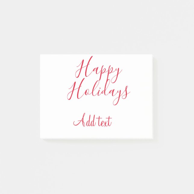 Glad helg Julröd kalligrafi enkel mi Post-it Block (Framsida)