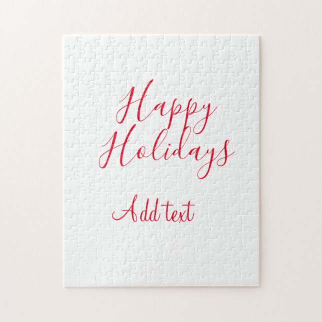 Glad helg Julröd kalligrafi enkel mi Pussel (Vertikal)