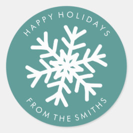 Glad helg - Julskalv + vit etikett