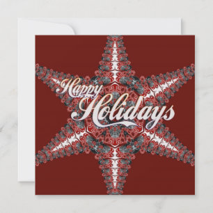 Glad helg Julstjärnan Festive Red Inbjudningar